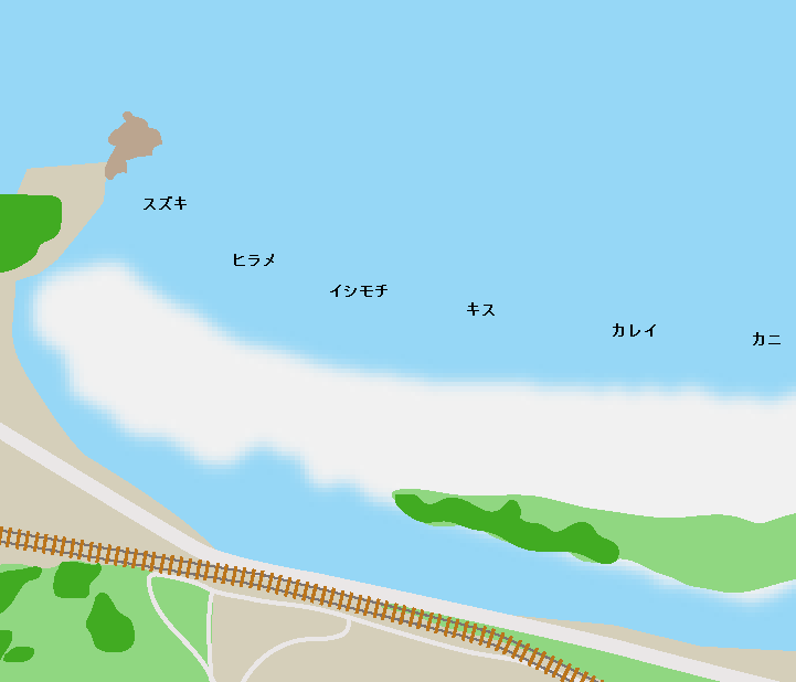 北浜海岸ポイント図