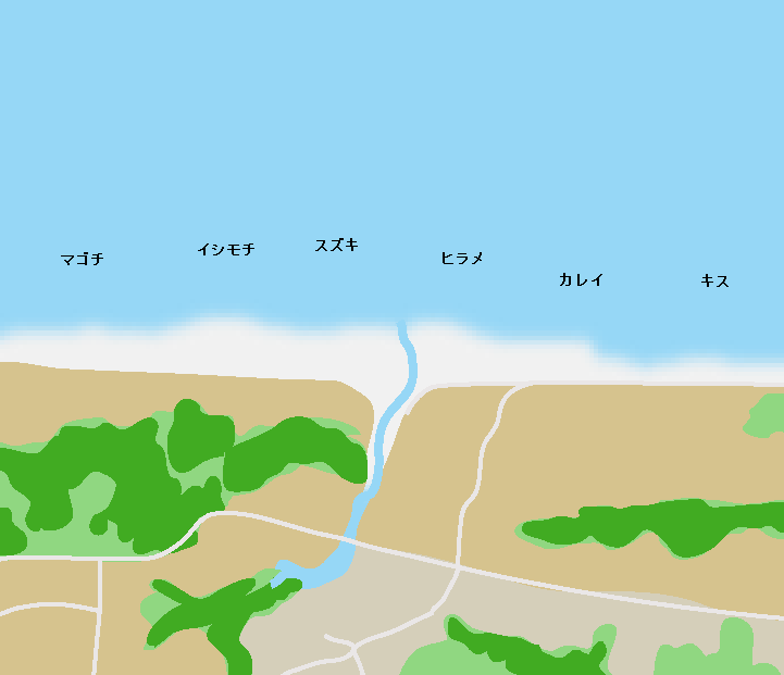 赤浜海岸ポイント図