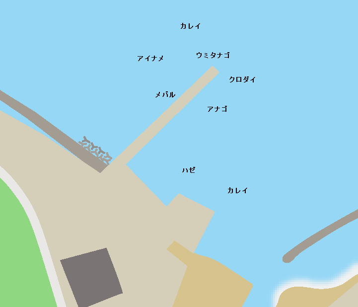 折立漁港ポイント図