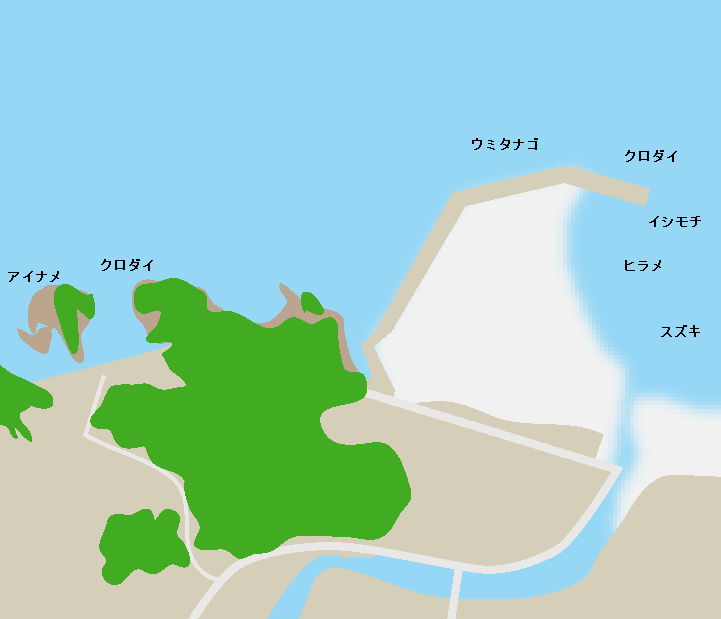 高戸海岸ポイント図