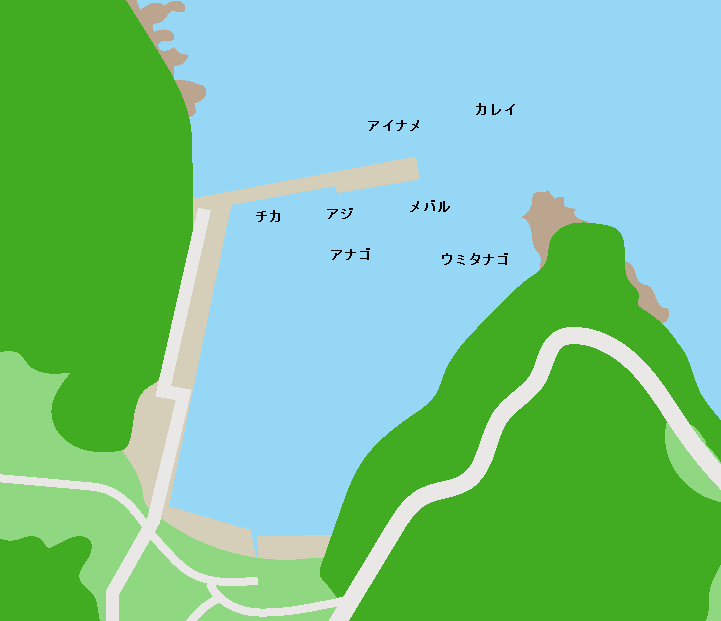 藤浜漁港ポイント図