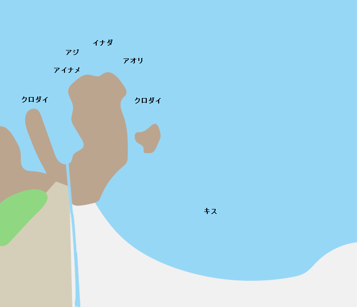 三瀬海水浴場ポイント図