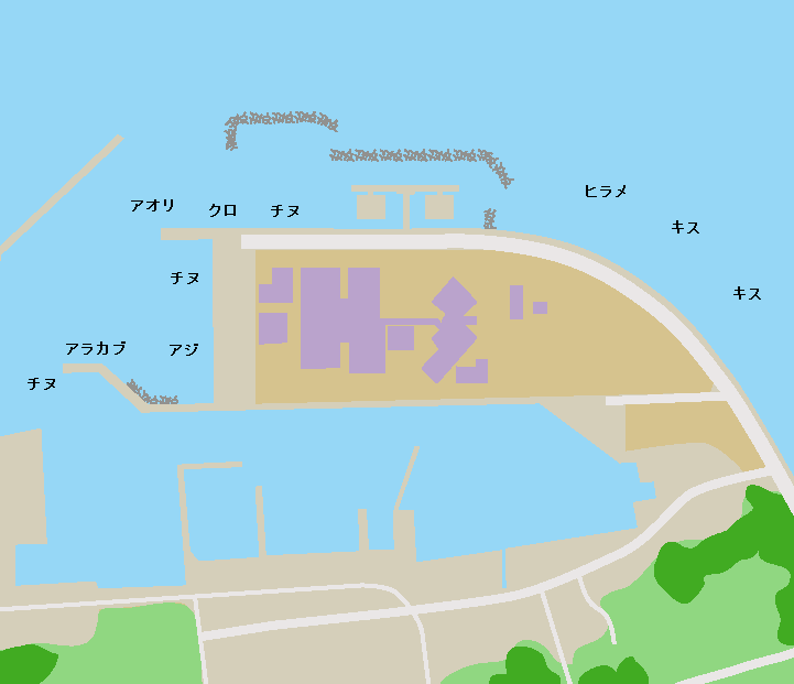 岩本漁港ポイント図