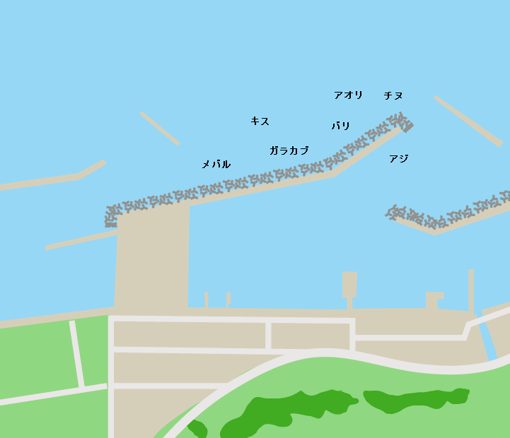 二江漁港ポイント図