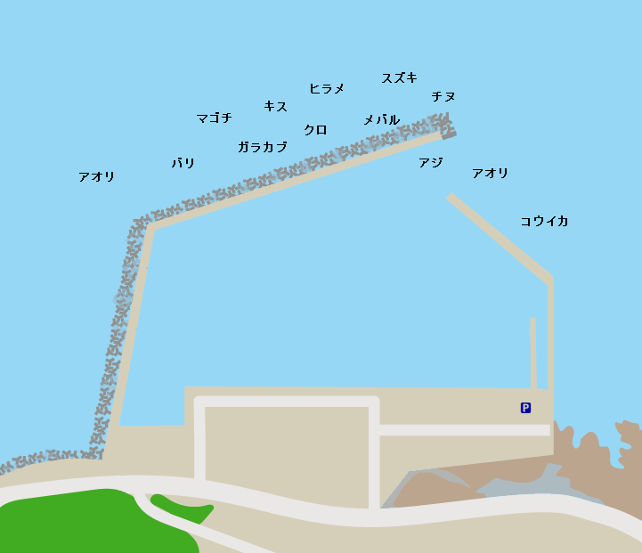 西川内港ポイント図