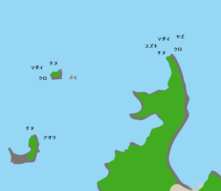 獅子島タグイ崎ポイント図