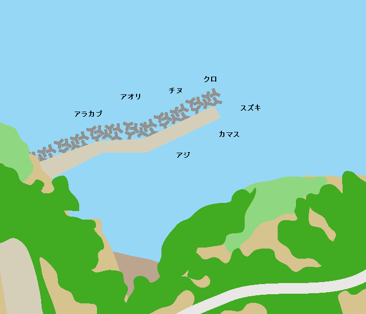 脇浦漁港ポイント図