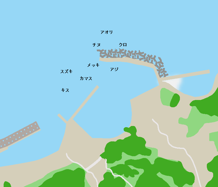 久志漁港ポイント図