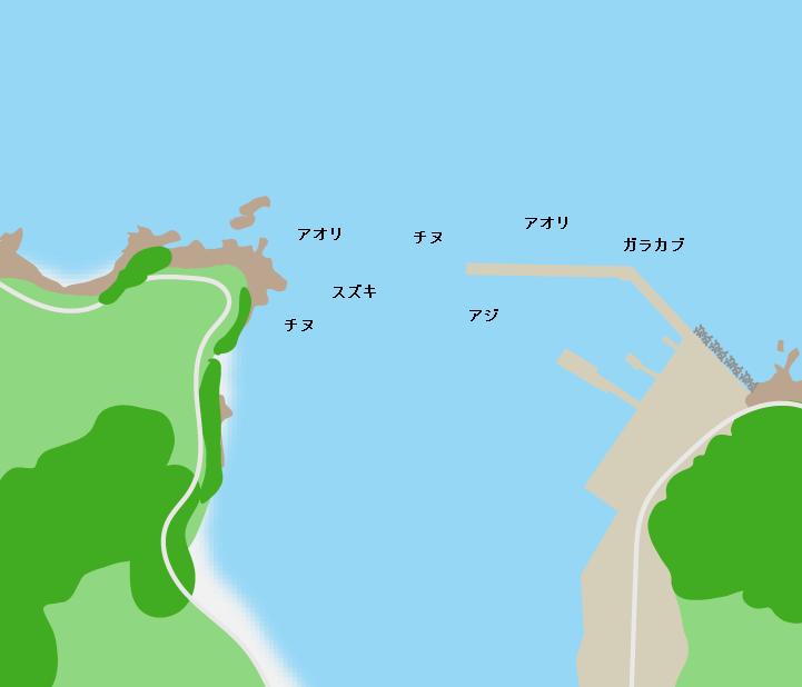 崎津港ポイント図