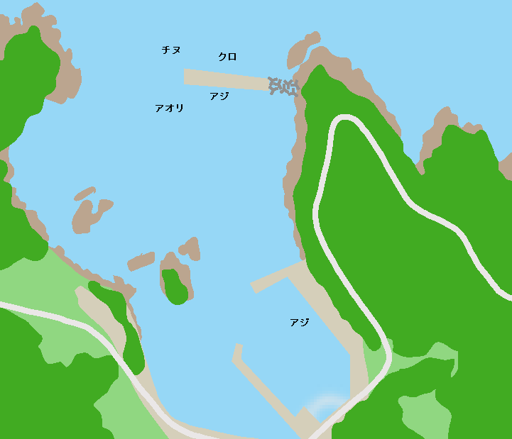 秋目漁港ポイント図