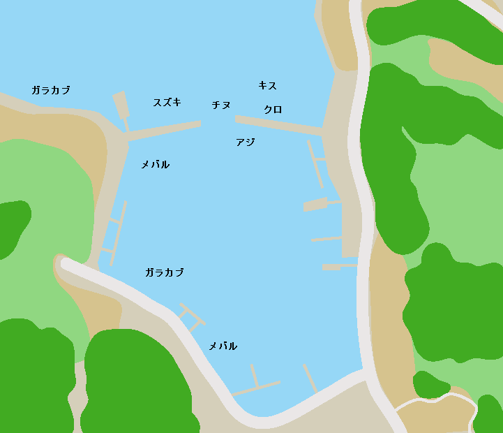 池の浦港ポイント図