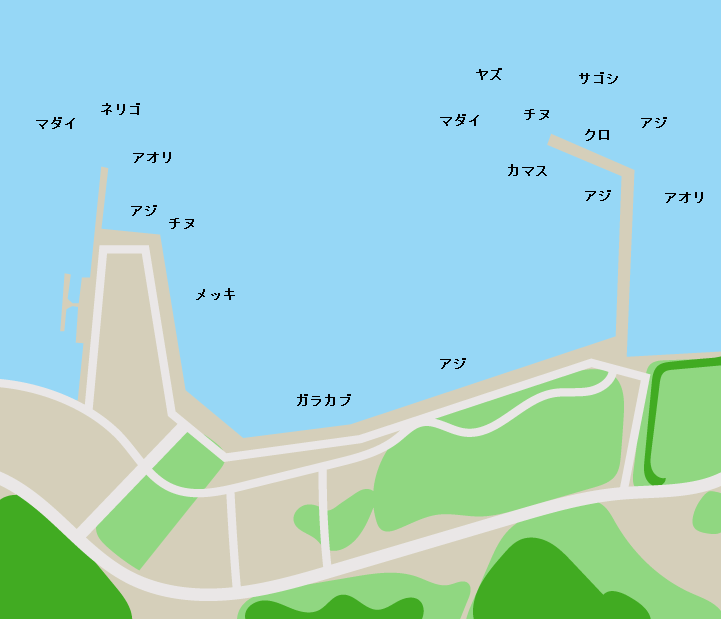 茂串港ポイント図
