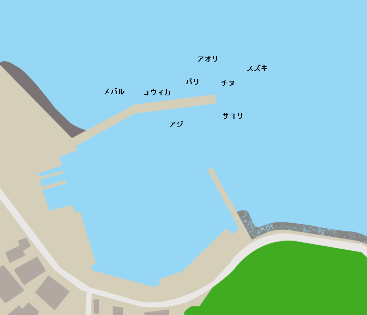樋合旧港ポイント図