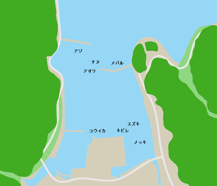 中田港ポイント図
