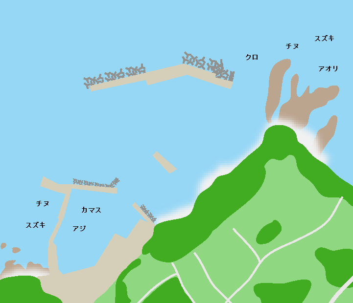 戸崎漁港ポイント図