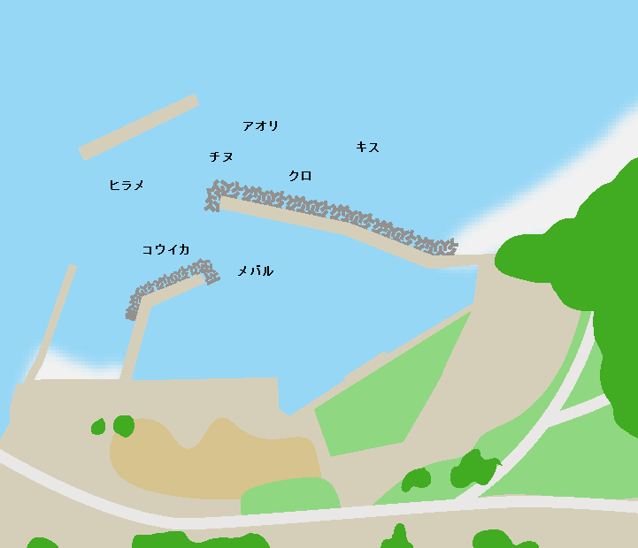 立漁港ポイント図