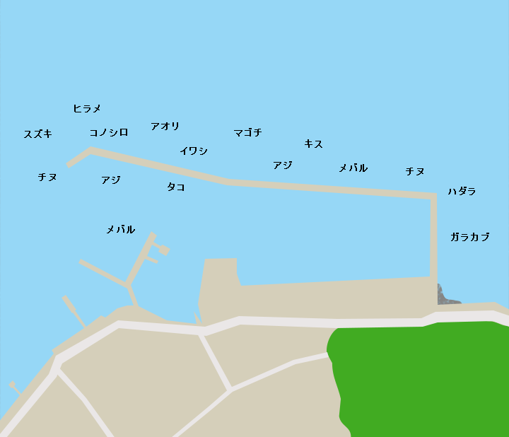 蔵々漁港ポイント図