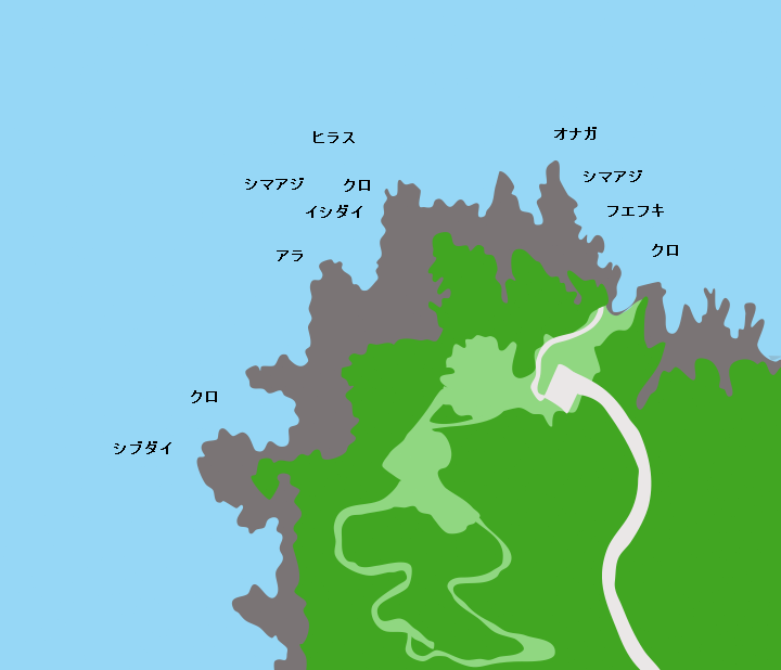 竹島オンボ崎ポイント図