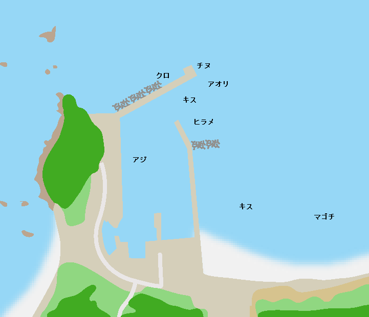唐浜漁港ポイント図