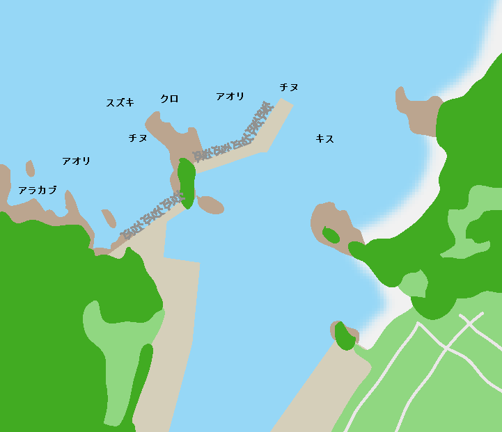 高之口港ポイント図