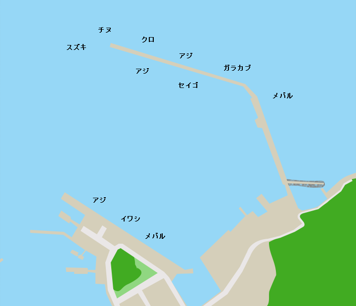 樋島港ポイント図