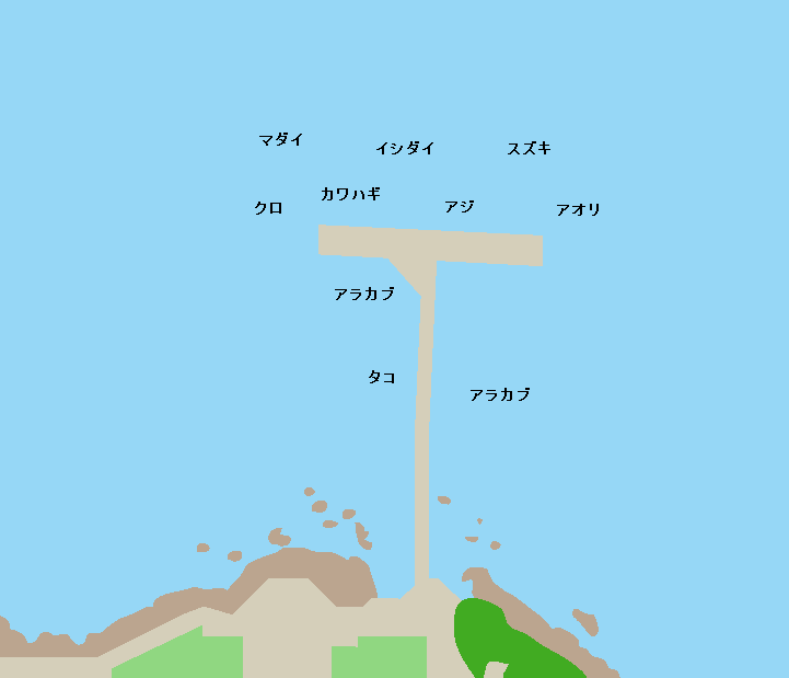 桜島海づり公園ポイント図