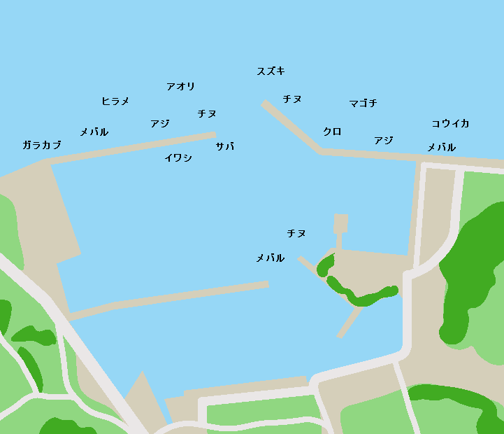 宮田漁港ポイント図