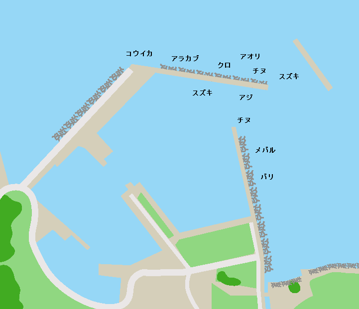 浜田港ポイント図