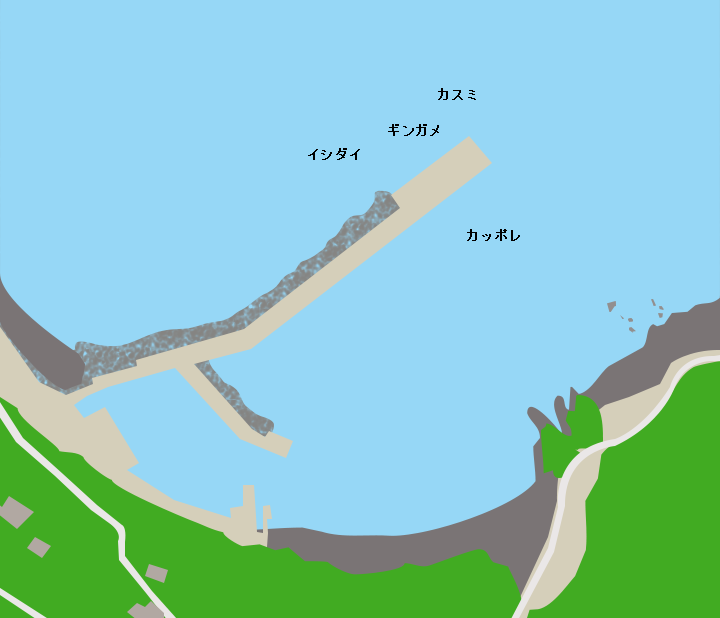 悪石島やすら浜港ポイント図