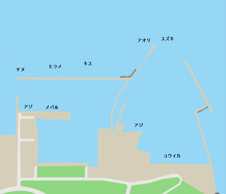 多比良港ポイント図