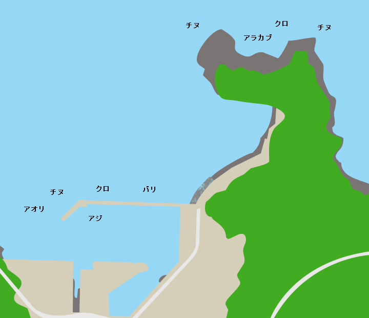 富津漁港ポイント図