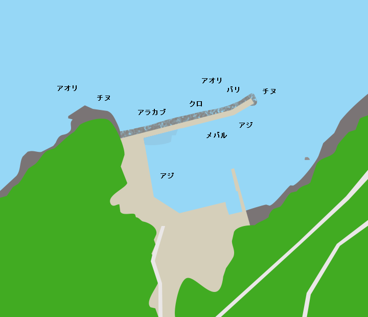 木津漁港ポイント図