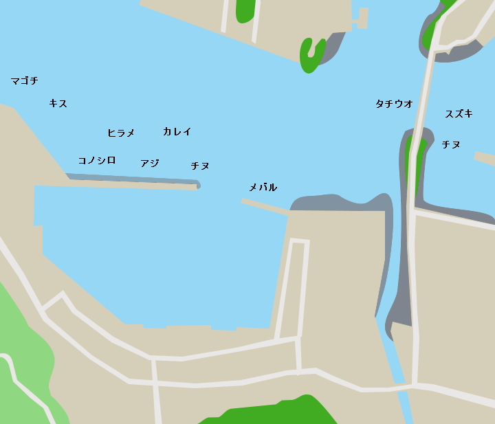 戸石漁港ポイント図