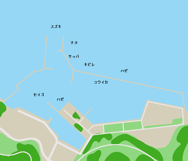 塩屋漁港ポイント図