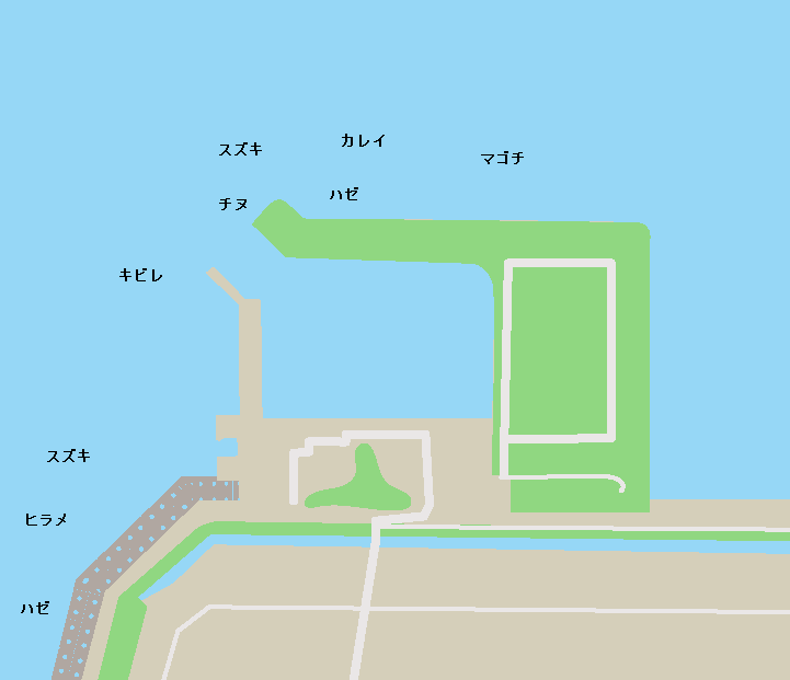 玉名漁港ポイント図
