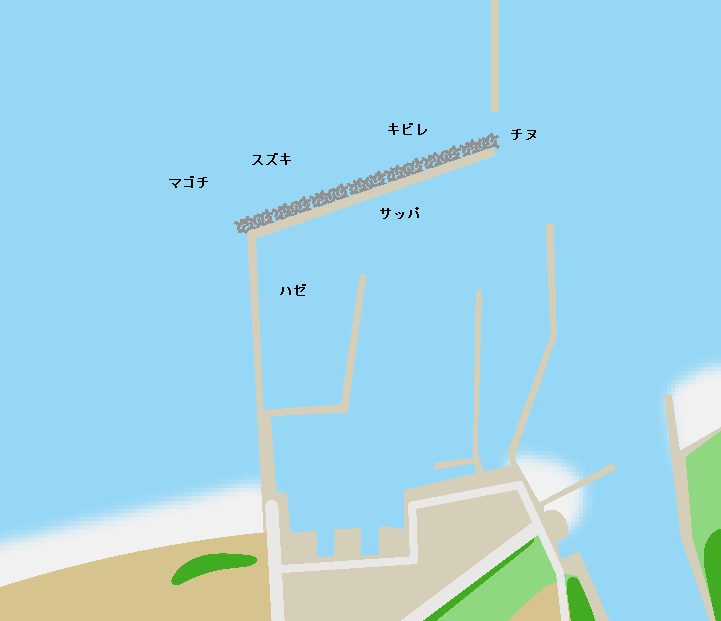 新川漁港ポイント図
