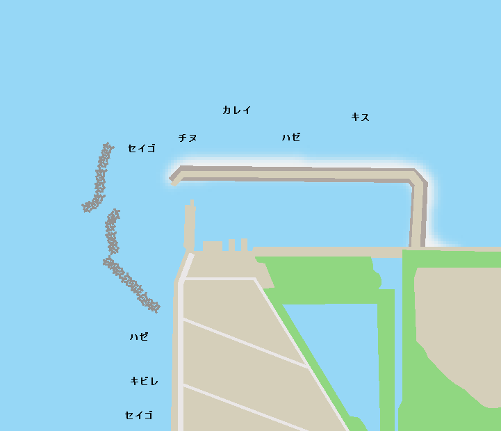荒尾漁港ポイント図