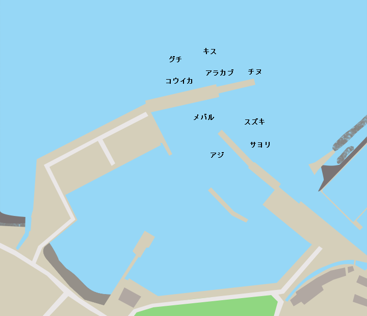 深江漁港ポイント図