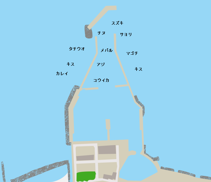布津漁港ポイント図