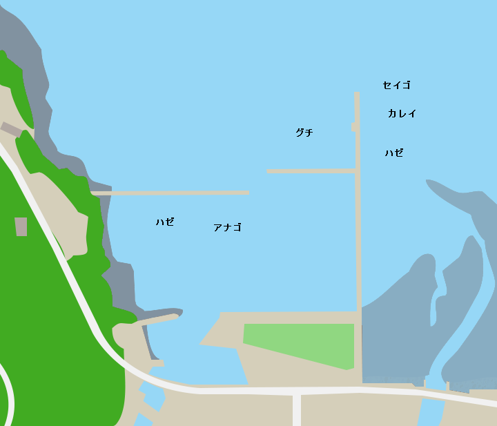 飯田漁港ポイント図