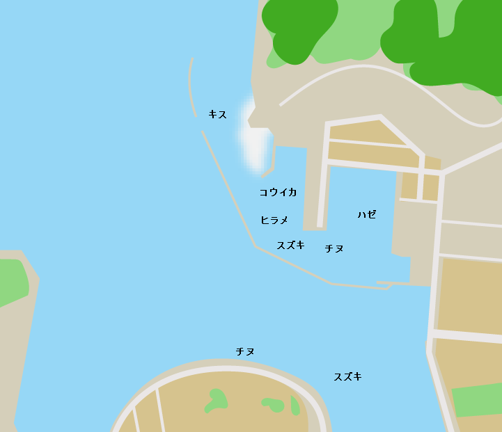蓑島漁港ポイント図