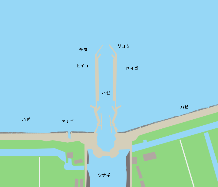 新有明漁港ポイント図