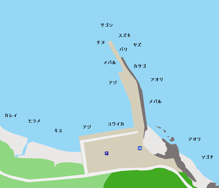 福ノ浦漁港ポイント図