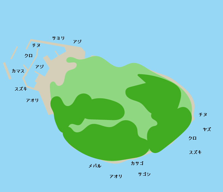 玄海島ポイント図