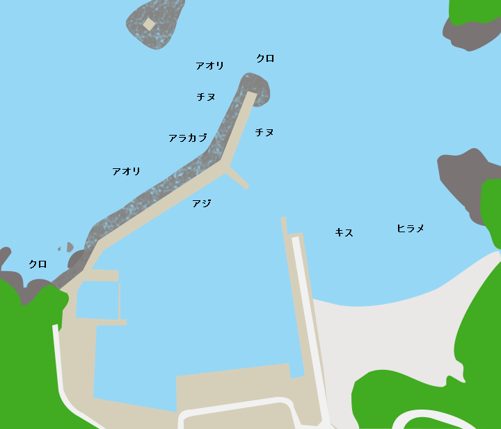 直海漁港ポイント図