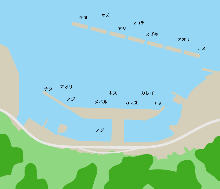 相島漁港ポイント図