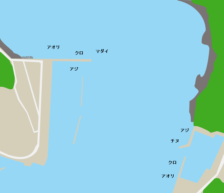 蒲江港ポイント図