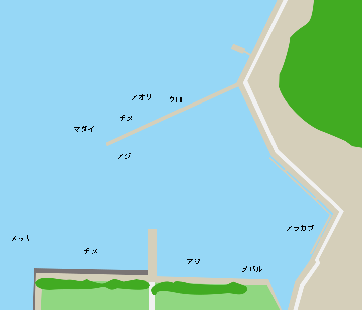 楠本港ポイント図