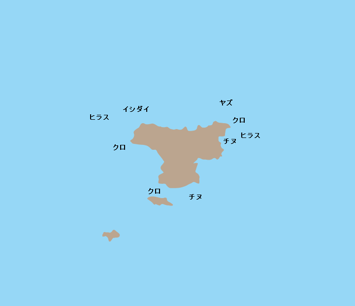 相島メガネ岩（鼻栗瀬）ポイント図