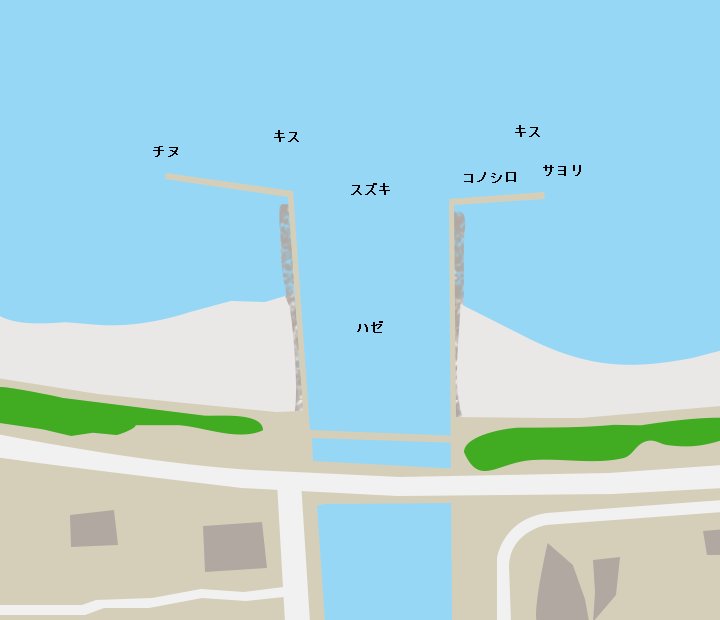 樋井川河口ポイント図